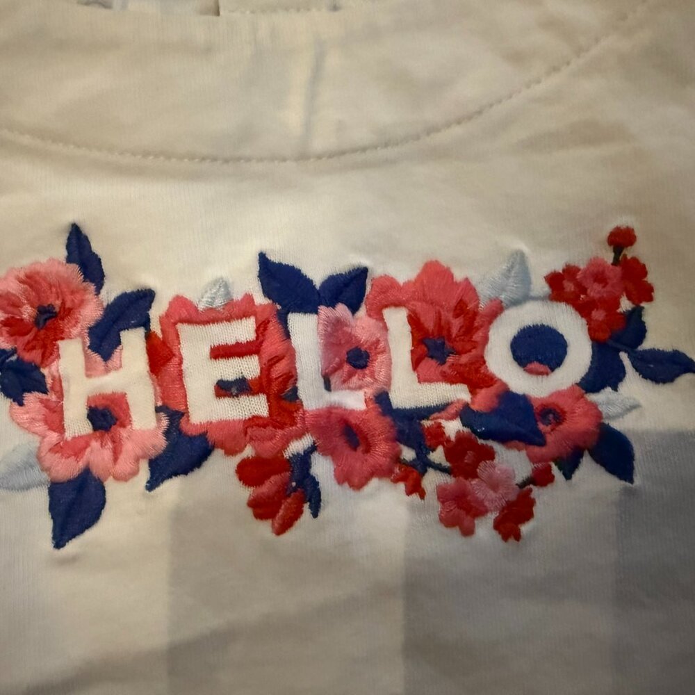 "Hello" Floral Shirt - Picture 2 of 4